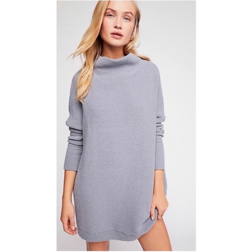 Free People Blue Ribbed Tunic - Picture 7 of 8